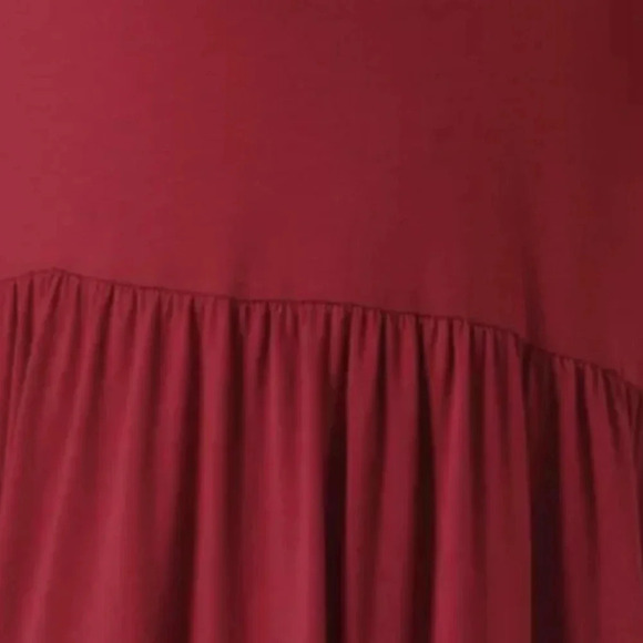 NWT Seta T Long Sleeve Midi with Pockets Size L Burgundy - Picture 3 of 9